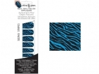 Naljepnice Seeing Stripes-plavi za 16 noktiju + rapica i pogur.